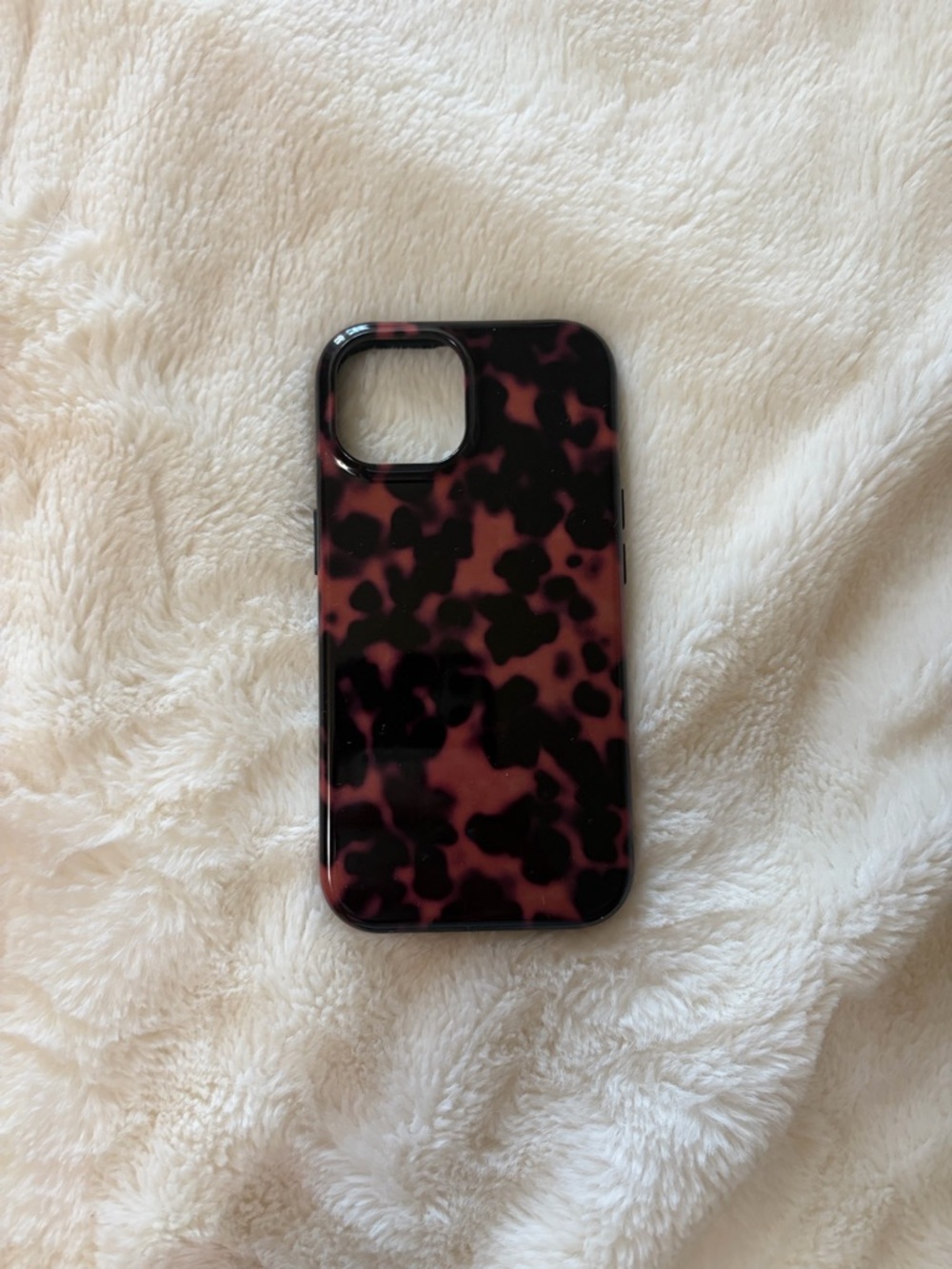Amazon Tortoiseshell Phone Case in Black and Dark Red